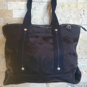 Black Coach tote bag